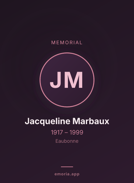 Memorial portrait of Jacqueline Marbaux