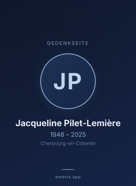 Gedenkportrait von Jacqueline Pilet-Lemière