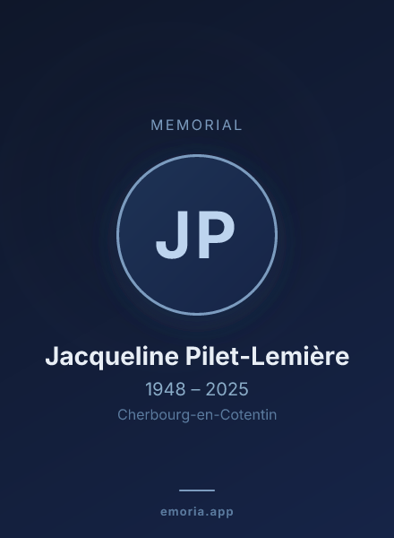Memorial portrait of Jacqueline Pilet-Lemière
