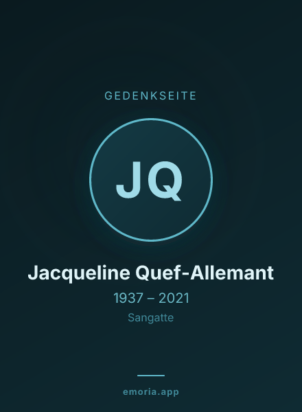 Gedenkportrait von Jacqueline Quef-Allemant