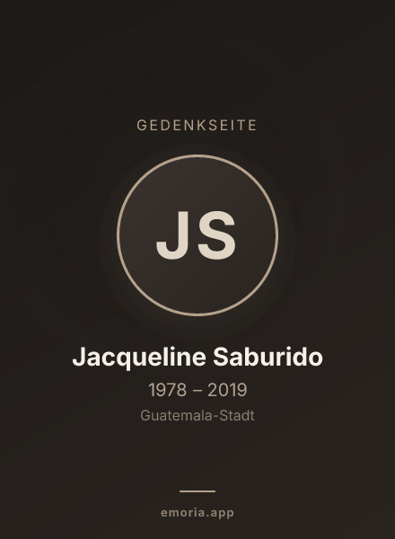 Gedenkportrait von Jacqueline Saburido
