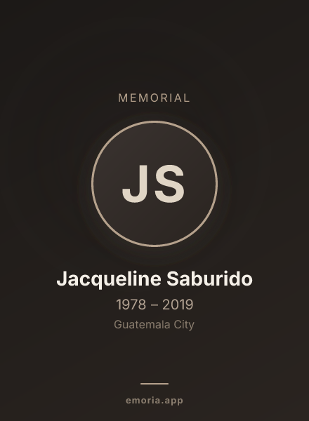Memorial portrait of Jacqueline Saburido