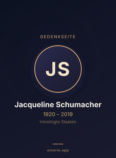 Gedenkportrait von Jacqueline Schumacher