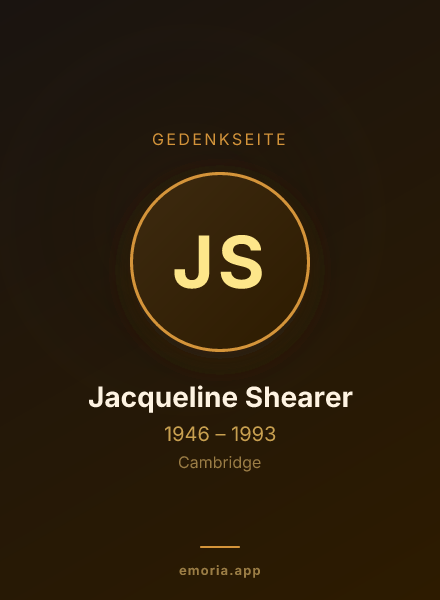 Gedenkportrait von Jacqueline Shearer