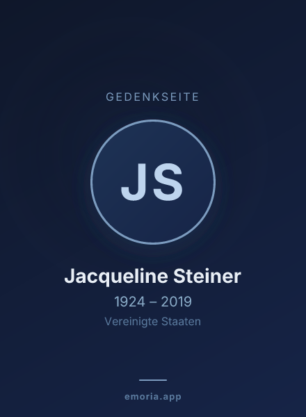 Gedenkportrait von Jacqueline Steiner