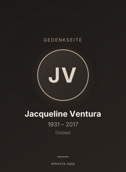 Gedenkportrait von Jacqueline Ventura