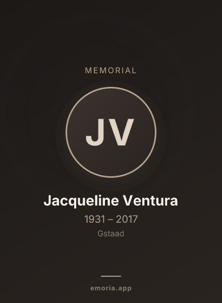 Memorial portrait of Jacqueline Ventura