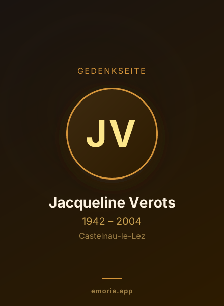 Gedenkportrait von Jacqueline Verots