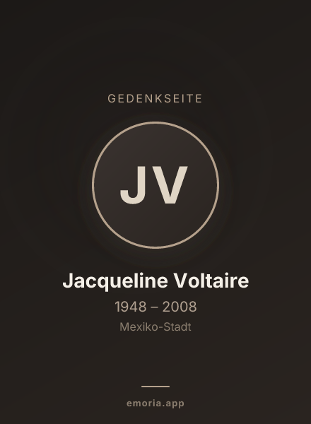 Gedenkportrait von Jacqueline Voltaire
