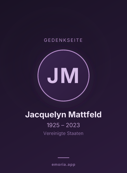 Gedenkportrait von Jacquelyn Mattfeld
