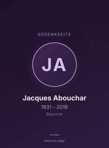Gedenkportrait von Jacques Abouchar