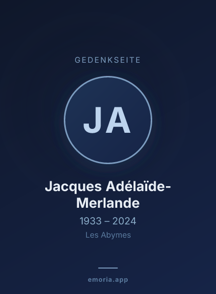 Gedenkportrait von Jacques Adélaïde-Merlande