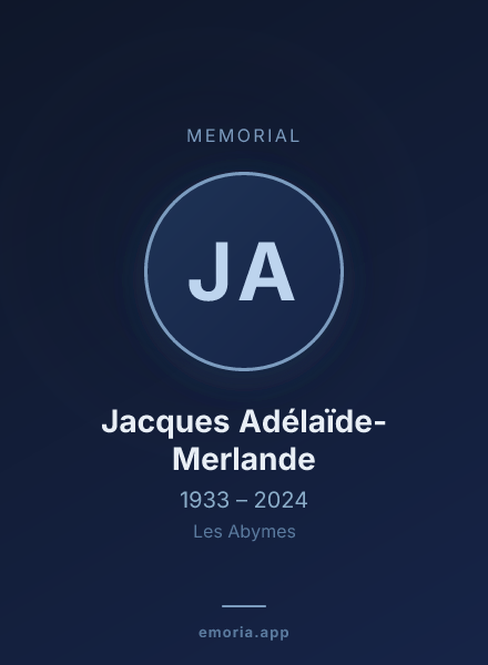 Memorial portrait of Jacques Adélaïde-Merlande