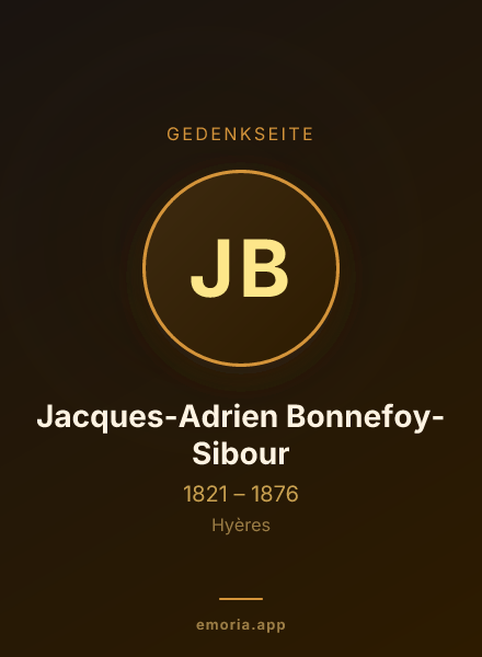 Gedenkportrait von Jacques-Adrien Bonnefoy-Sibour