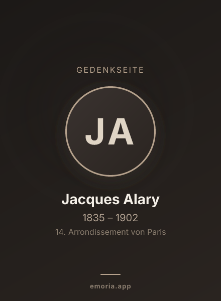 Gedenkportrait von Jacques Alary