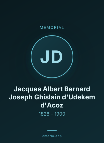 Memorial portrait of Jacques Albert Bernard Joseph Ghislain d'Udekem d'Acoz