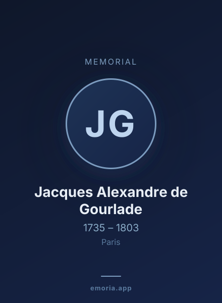 Memorial portrait of Jacques Alexandre de Gourlade