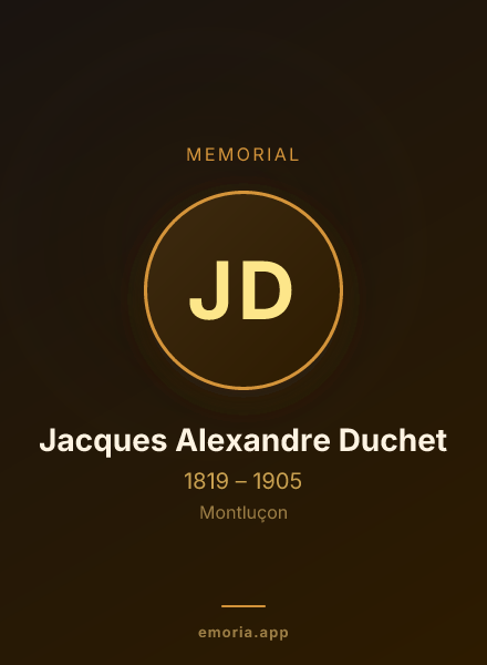 Memorial portrait of Jacques Alexandre Duchet