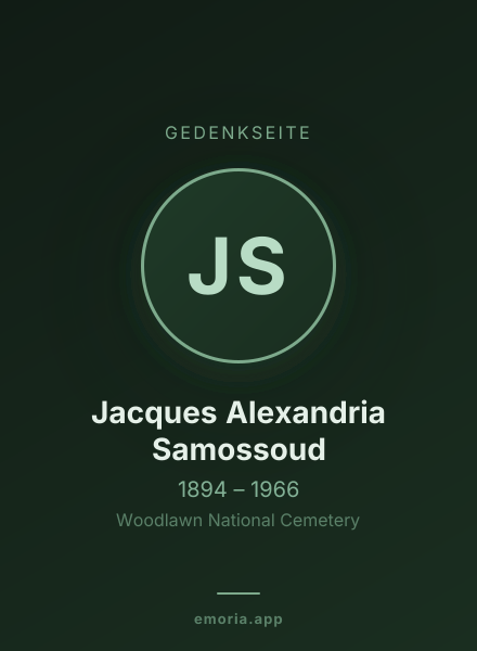 Gedenkportrait von Jacques Alexandria Samossoud