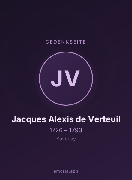 Gedenkportrait von Jacques Alexis de Verteuil