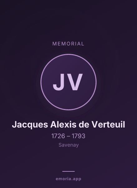 Memorial portrait of Jacques Alexis de Verteuil
