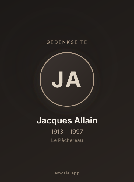 Gedenkportrait von Jacques Allain