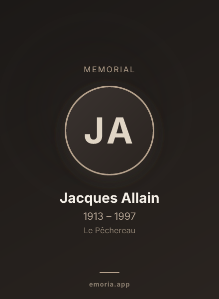 Memorial portrait of Jacques Allain