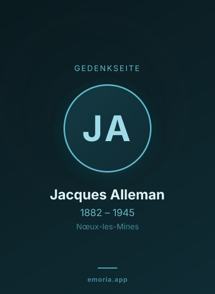 Gedenkportrait von Jacques Alleman