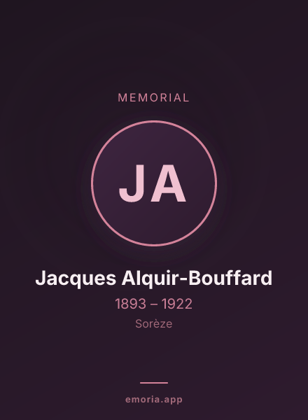 Memorial portrait of Jacques Alquir-Bouffard