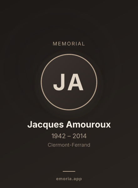 Memorial portrait of Jacques Amouroux