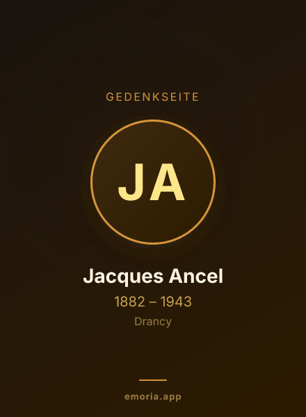 Gedenkportrait von Jacques Ancel