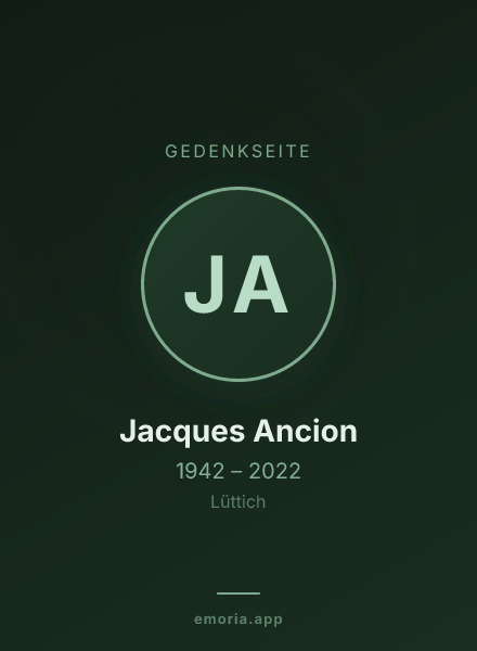 Gedenkportrait von Jacques Ancion