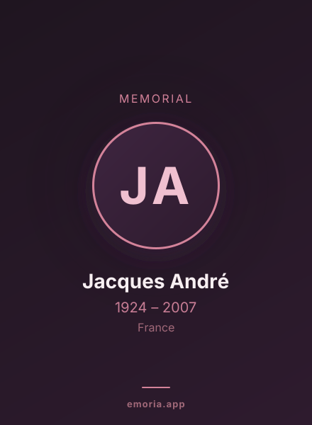 Memorial portrait of Jacques André