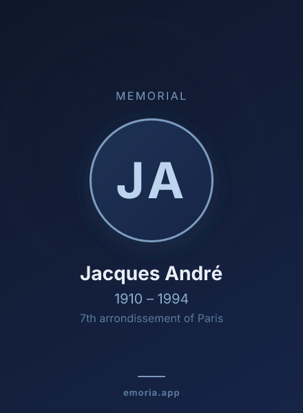 Memorial portrait of Jacques André
