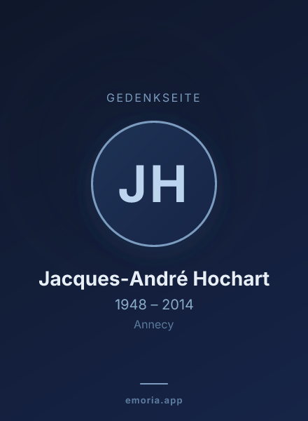 Gedenkportrait von Jacques-André Hochart