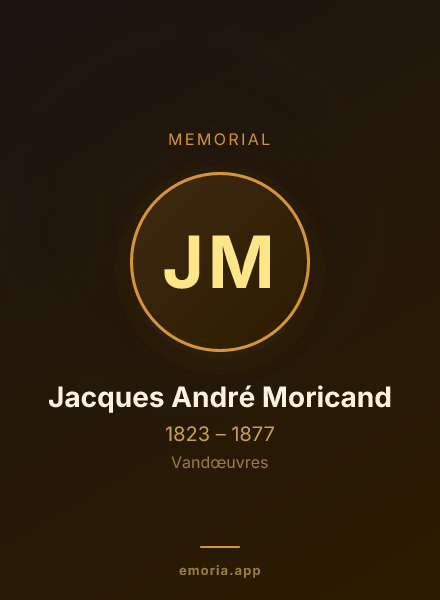 Memorial portrait of Jacques André Moricand
