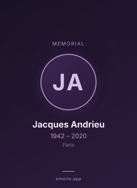 Memorial portrait of Jacques Andrieu