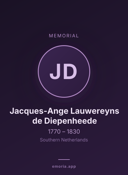 Memorial portrait of Jacques-Ange Lauwereyns de Diepenheede