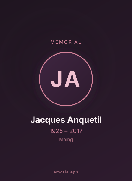 Memorial portrait of Jacques Anquetil