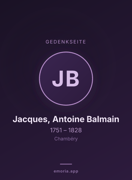 Gedenkportrait von Jacques, Antoine Balmain