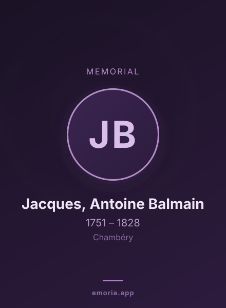 Memorial portrait of Jacques, Antoine Balmain