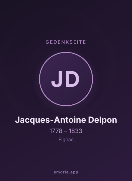 Gedenkportrait von Jacques-Antoine Delpon