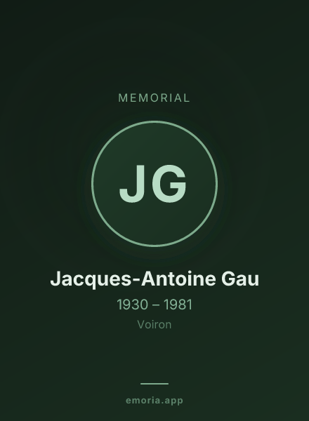 Memorial portrait of Jacques-Antoine Gau