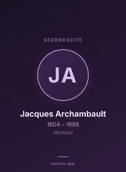 Gedenkportrait von Jacques Archambault