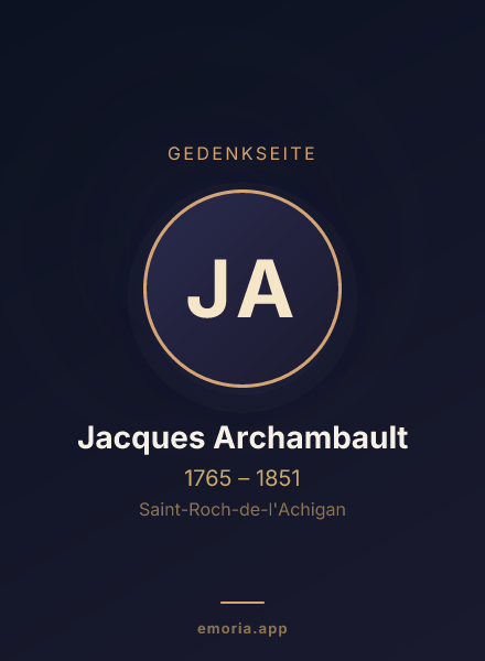 Gedenkportrait von Jacques Archambault
