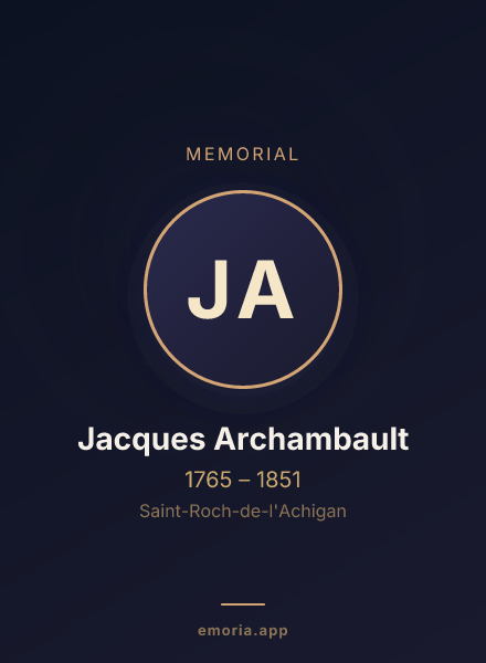 Memorial portrait of Jacques Archambault