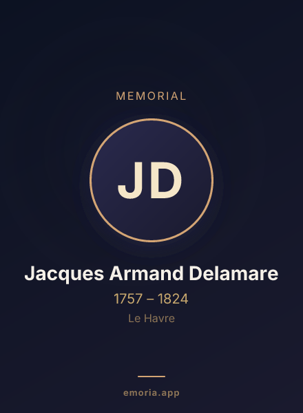 Memorial portrait of Jacques Armand Delamare