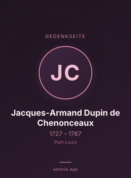 Gedenkportrait von Jacques-Armand Dupin de Chenonceaux