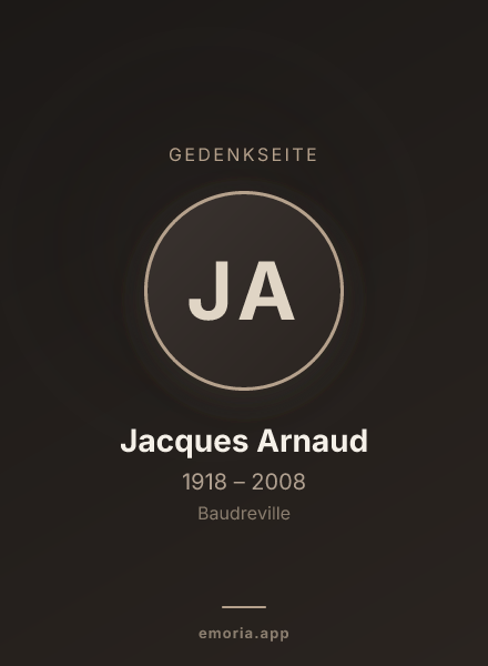 Gedenkportrait von Jacques Arnaud