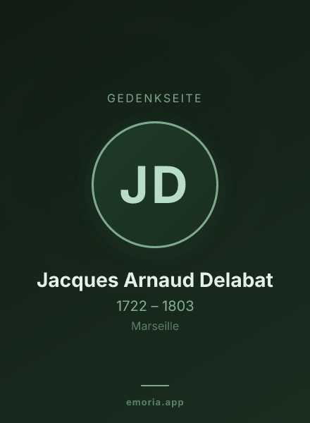Gedenkportrait von Jacques Arnaud Delabat